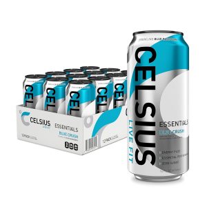 CELSIUS ESSENTIALS? Sparkling Blue Crush. Sugar Free Performance Energy Drink. 16 Fl Oz (Pack of 12) : Grocery & Gourmet Food