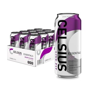 CELSIUS Essentials? Sparkling Grape Slush. Sugar Free Performance Energy Drink. Can. 16 Fl Oz (Pack of 12) : Grocery & Gourmet Food
