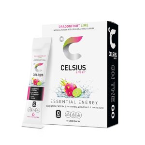 CELSIUS® On-The-Go Powder Sticks Dragonfruit Lime. Essential Energy 2.8 Oz : Grocery & Gourmet Food
