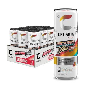 CELSIUS RETRO VIBE Sparkling Sherbet Slush. Sugar Free Energy Drink. 12 Fl Oz (Pack of 12) : Grocery & Gourmet Food