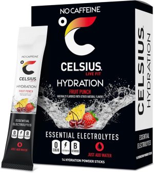 CELSIUS Hydration? Fruit Punch. Sugar Free Electrolyte Hydration Drink Mix (Pack of 14) : Sports & Outdoors