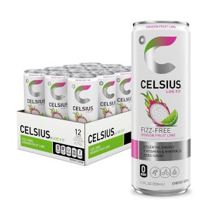 CELSIUS Fizz Free Dragon Fruit Lime. Sugar Free Energy Drink. 12 Fl Oz (Pack of 12) : Grocery & Gourmet Food