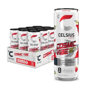 CELSIUS COSMIC VIBE Sparkling Fruit Punch. Sugar Free Energy Drink. 12 Fl Oz (Pack of 12) : Grocery & Gourmet Food